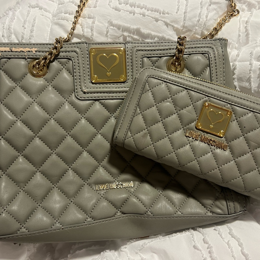 Love Moschino Quilted Handbag & Wallet